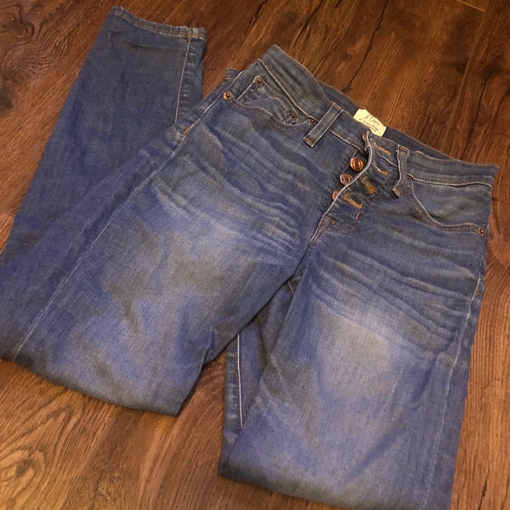 Jcrew 9” high rise toothpick Jean